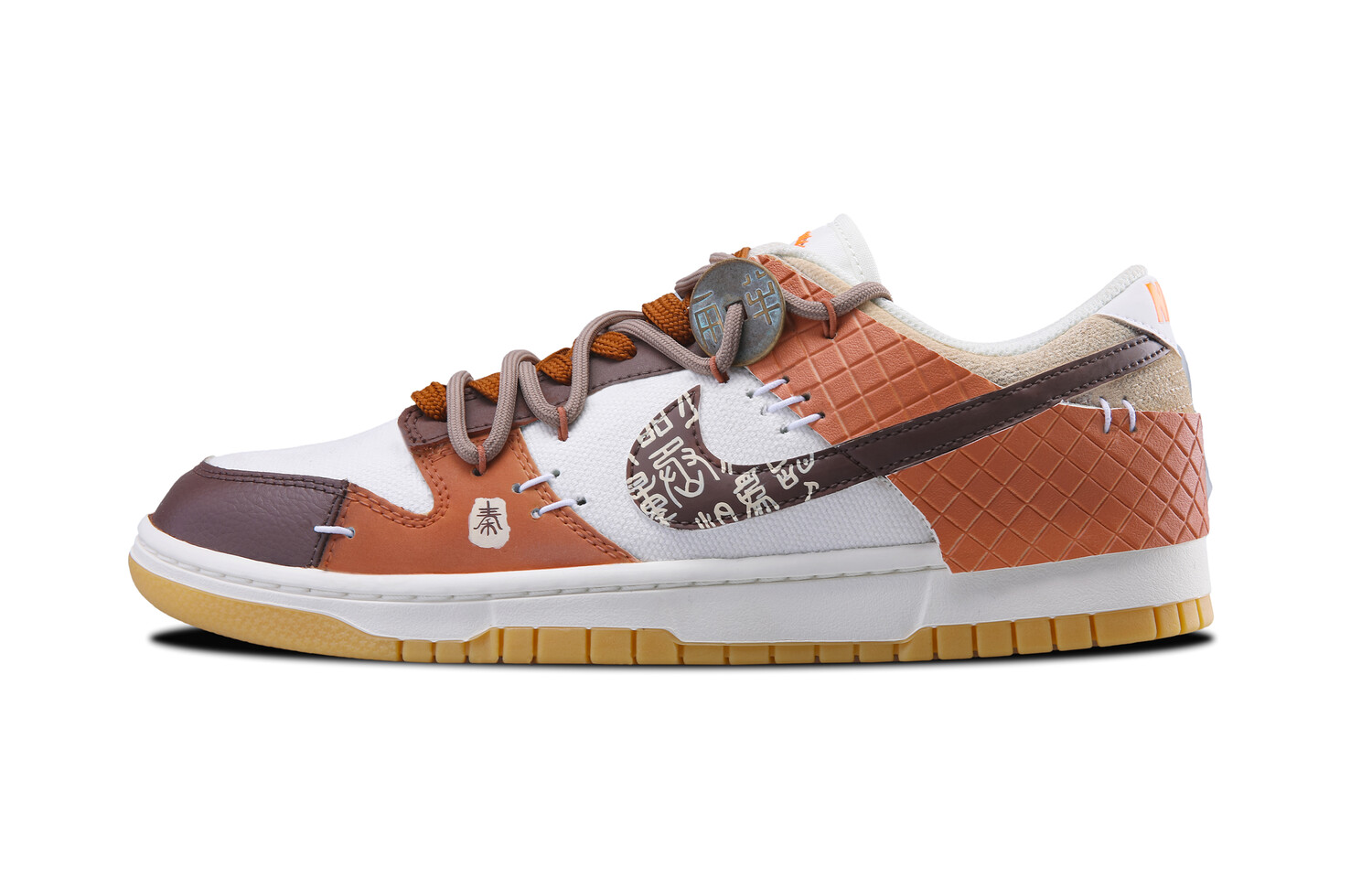 

Кроссовки Nike Dunk Skateboarding Shoes Unisex Low-top White, цвет Orange