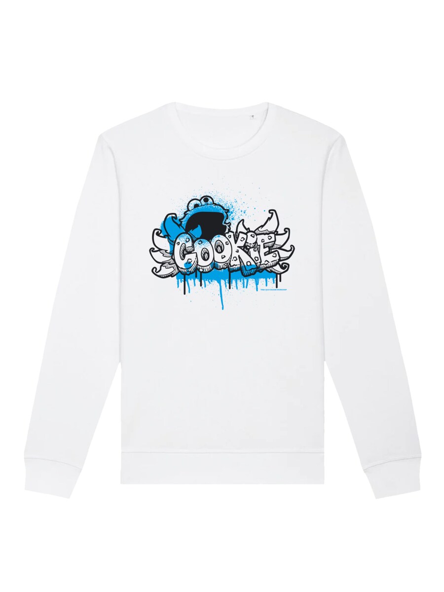 

Свитер F4NT4STIC Sweatshirt Sesamstraße Cookie Fingers Graffiti, белый