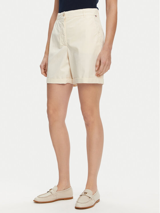 

Тканевые шорты regular fit WW0WW42457 Tommy Hilfiger, экрю