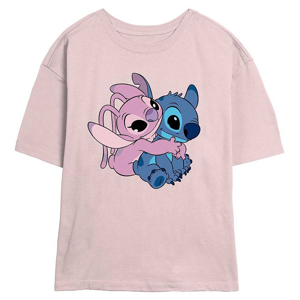 

Футболка с рисунком «Скиммер» для детей Disney's Lilo & Stitch Angel Hugging Stitch Junior, цвет Blush