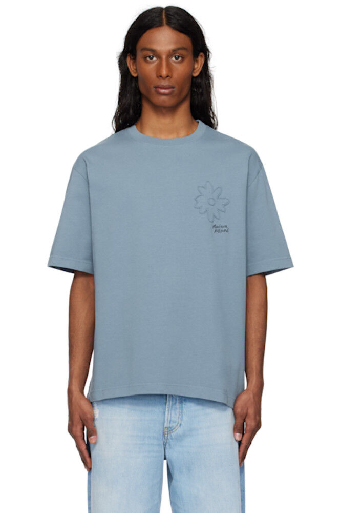 

Футболка серого цвета Crafted Daisy Oversize Maison Kitsuné