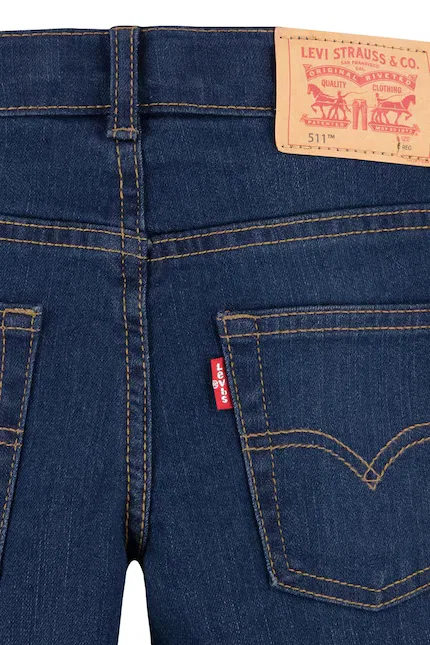 Джинсы из потертого денима Levi's, синий — фото 4