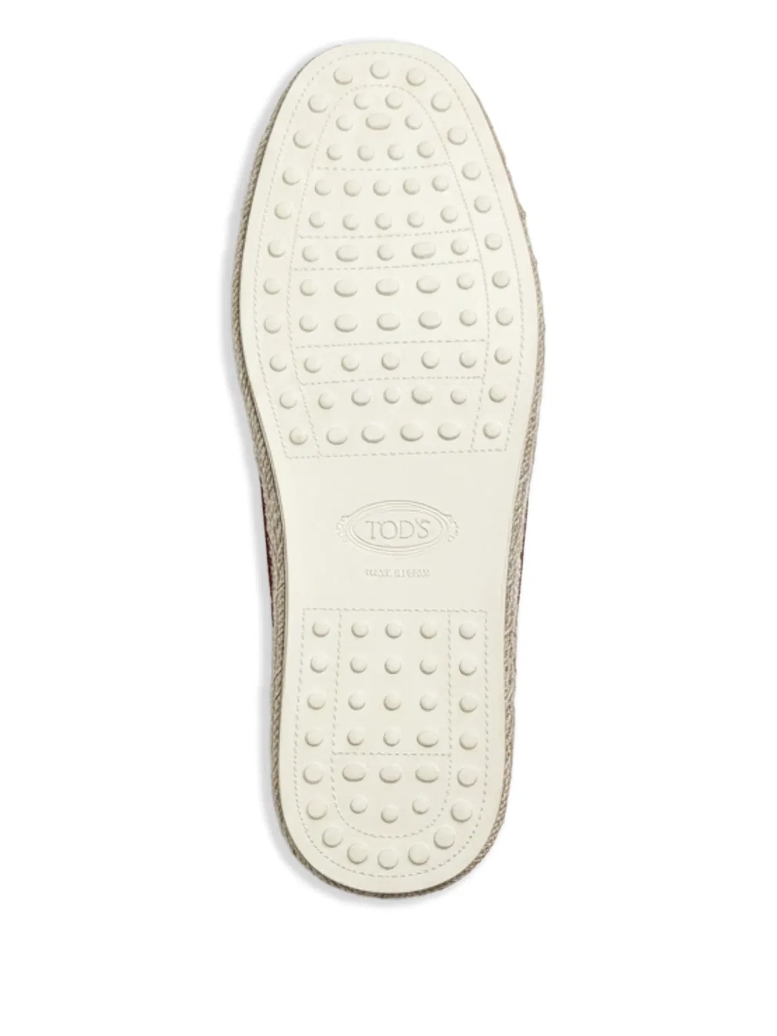 Лоферы на плетеной подошве Tod's, красный — фото 3