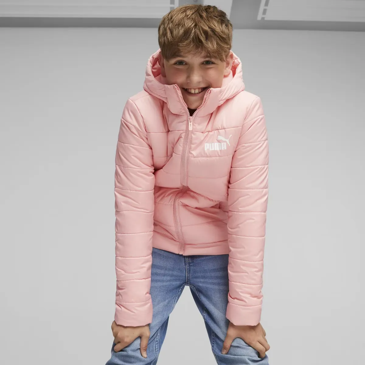 

Детская куртка с капюшоном Puma Essentials, розовый