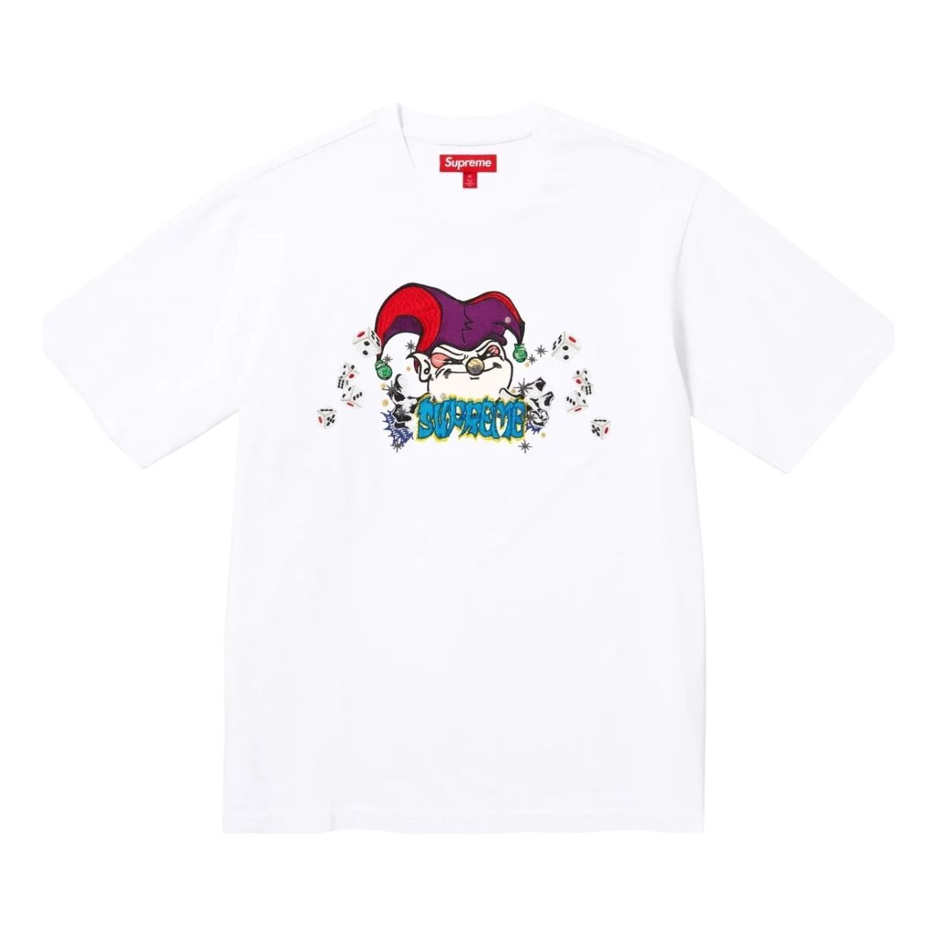 Футболка Supreme Aoi Jester с коротким рукавом, белая