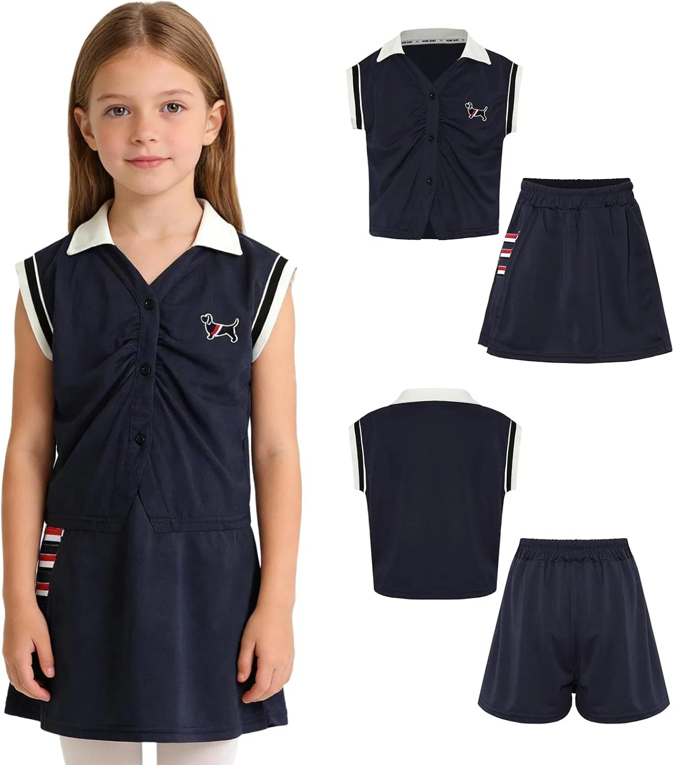 Детский спортивный костюм Agoky, 2 предмета, Navy Blue, 5-6 лет