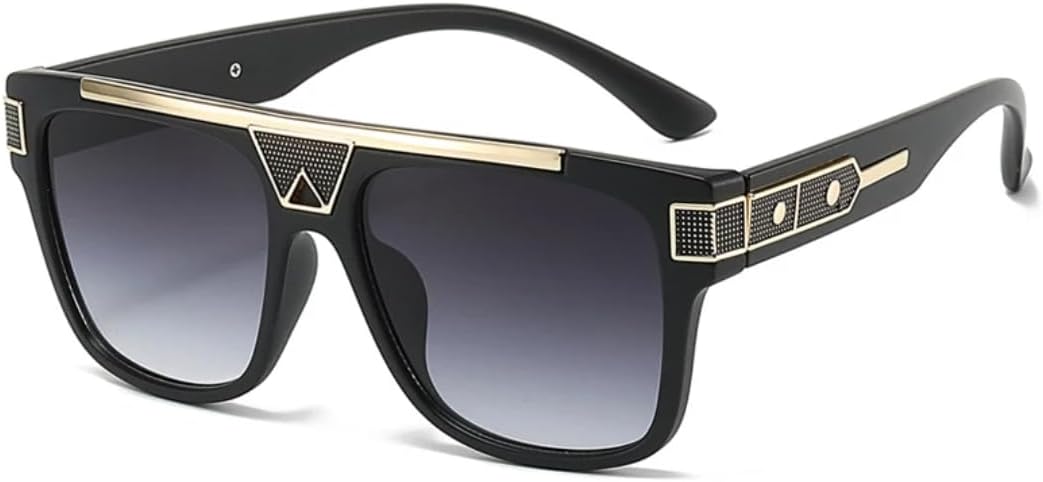 

Роскошные солнцезащитные очки в крупной оправе, винтажные, с заклепками, зеркальные, для мужчин и женщин, из сплава, для активного отдыха, с защитой от УФ-излучения UV400 VFDHN, Gradient Gray