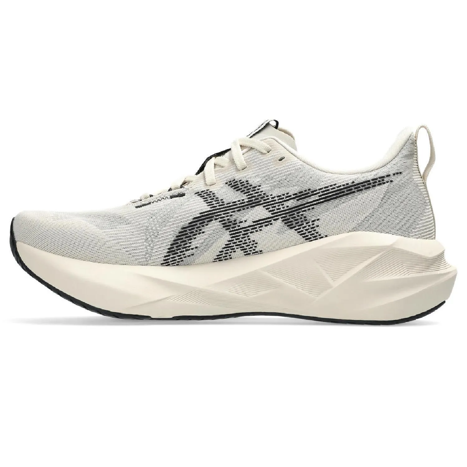 Мужские кроссовки для бега по дороге Novablast 5 ASICS, Oatmeal/Black — фото 2