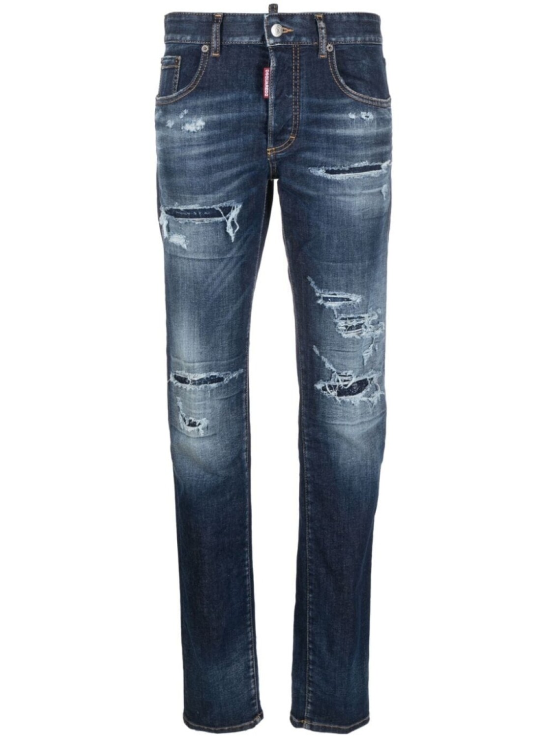 

Dsquared2 джинсы скинни с прорезями, синий
