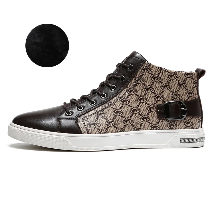 KAIMALONG Мужские повседневные туфли mid top кофе/черный