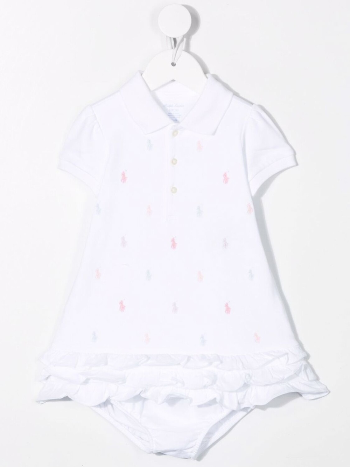 

POLO RALPH LAUREN KIDS платье с вышитым логотипом, белый