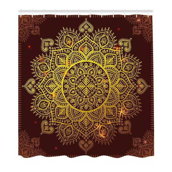 

Занавеска для душа twentyfour Oriental Snowflake Art, 220 см цвет gelb/braun