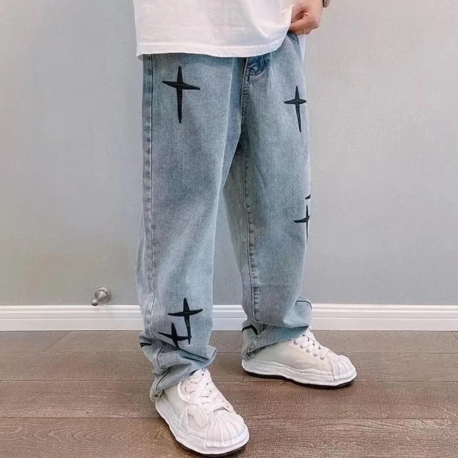 Джинсы slim fit, синие — фото 2