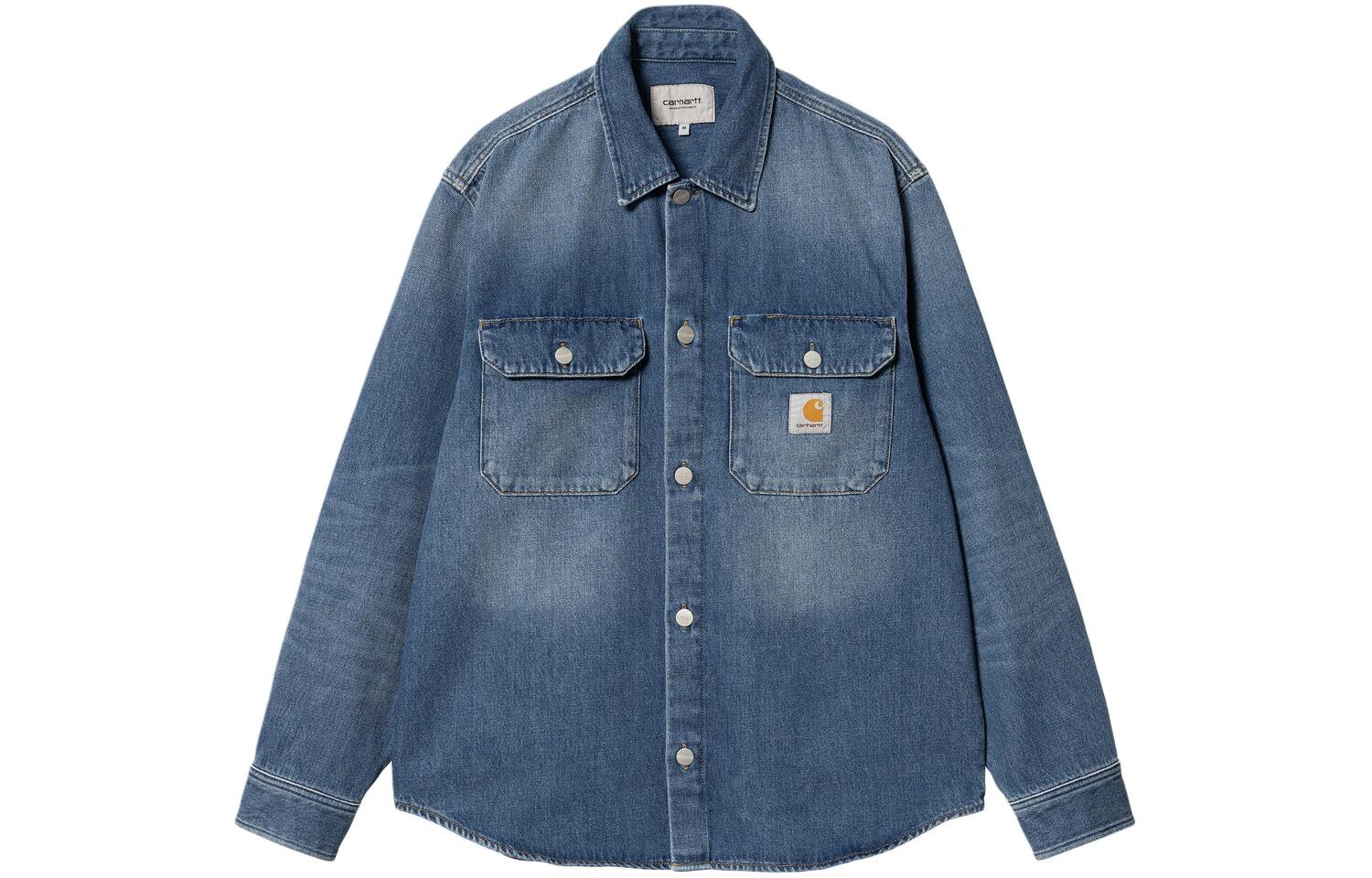

Carhartt WIP Рубашка-куртка с нашивкой логотипа, Blue