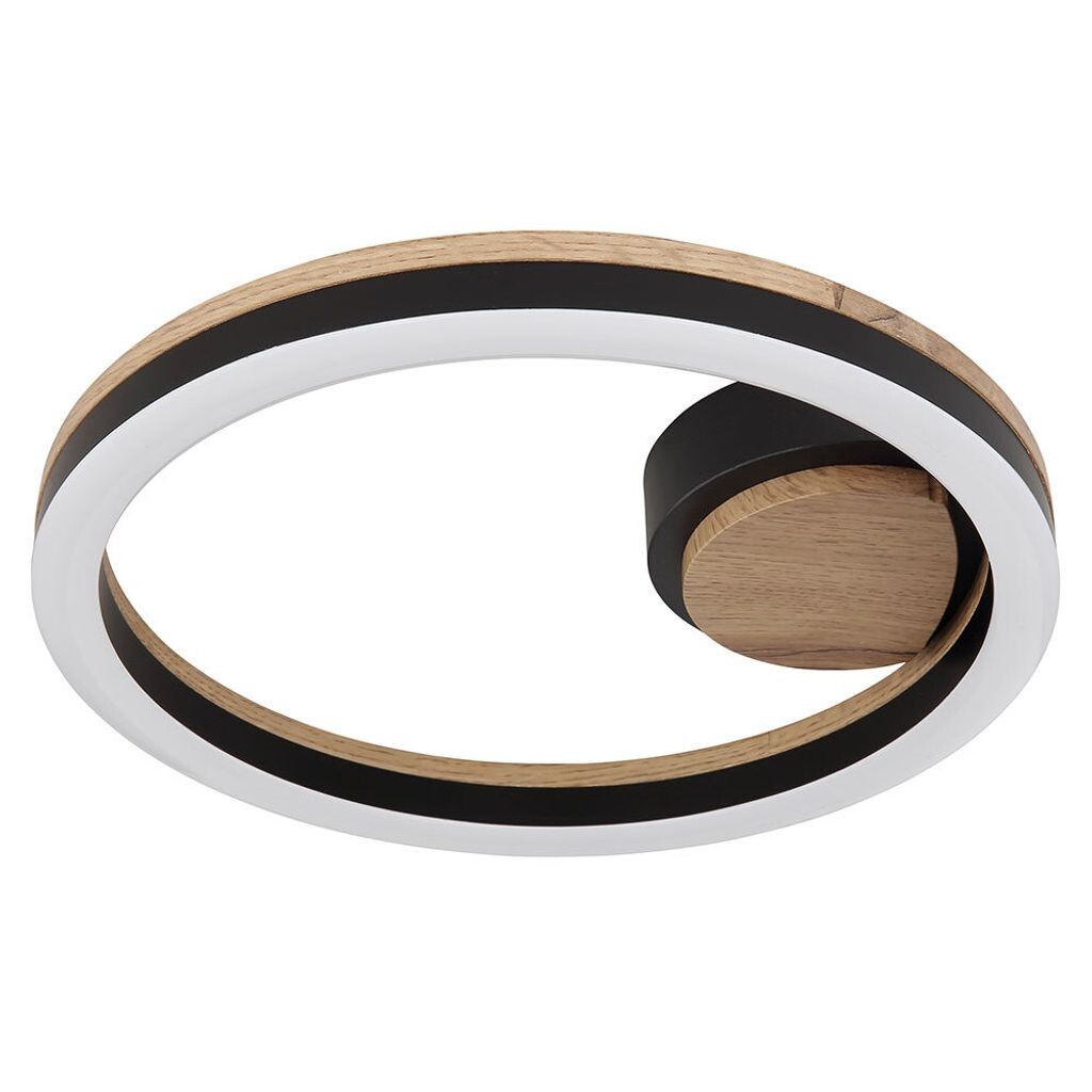 

Светодиодный потолочный светильник, металл, черный, имитация дерева, D 30 см Globo Lighting