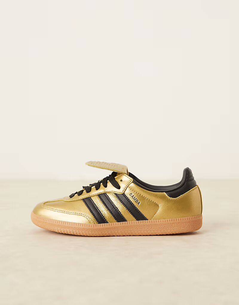Adidas Originals - Samba LT - Кроссовки в металлическом золотом и черном цвете — фото 2