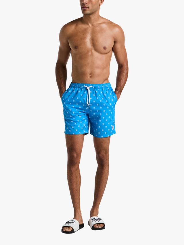 

Плавательные шорты с принтом Original Penguin, цвет Ibiza Blue/White
