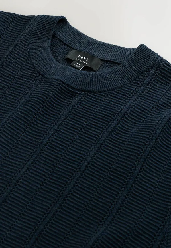 Футболка с коротким рукавом и принтом, стандартного кроя, текстурированная. Next, Navy Blue — фото 3