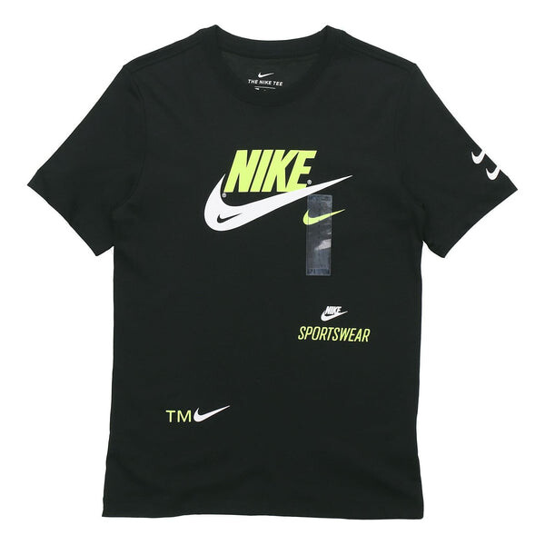 

Футболка Nike Alphabet Logo Sports Short Sleeve Black, черный