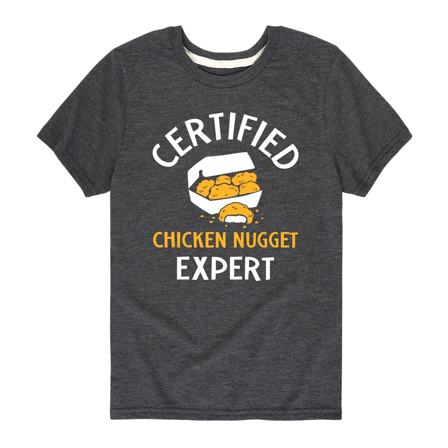 

Сертифицированная футболка Chicken Nugget Expert для мальчиков 8–20 лет Licensed Character, серый