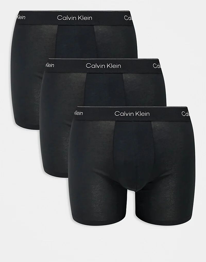 

Комплект из 3 трусов-боксеров Calvin Klein Icon Cotton Stretch черного цвета