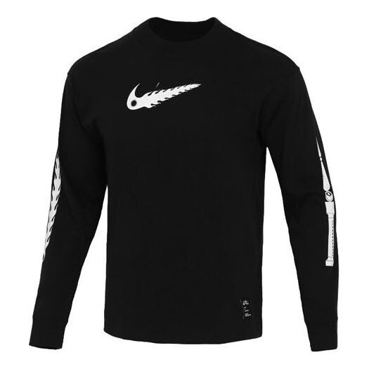 

Футболка спортивная спортивные с длинными рукавами Nike, черный