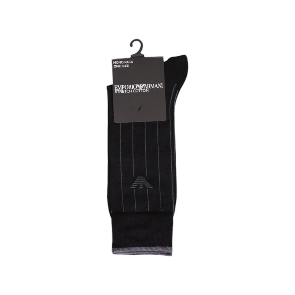 

Черный хлопковый носок Emporio armani underwear