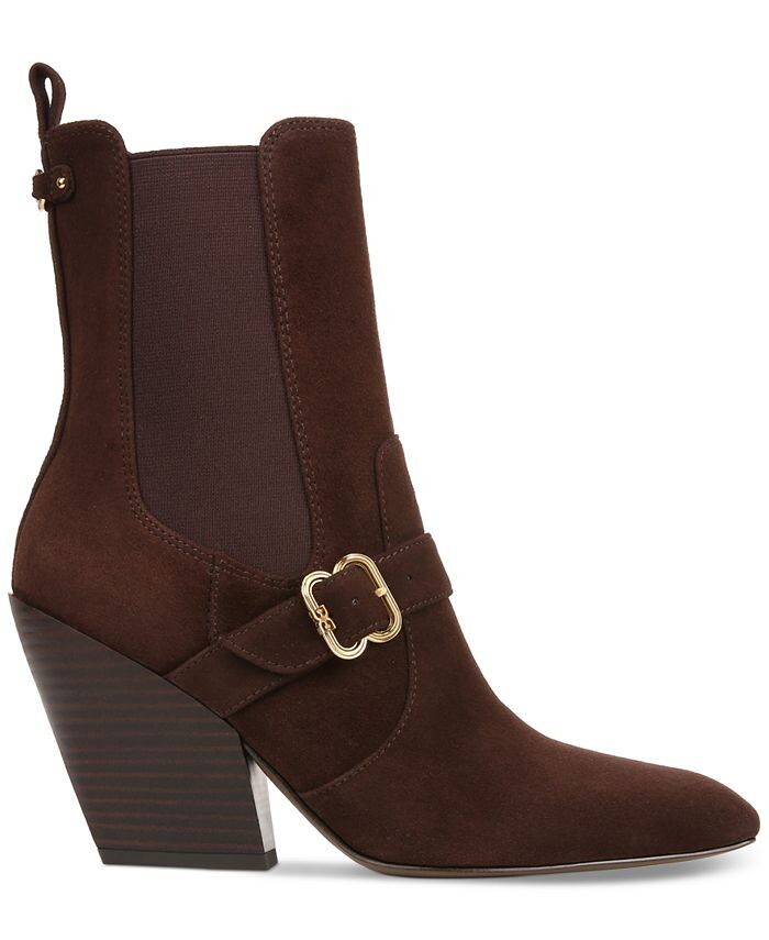 Женские классические ботильоны Suzette с пряжками в стиле вестерн Sam Edelman, коричневый — фото 2