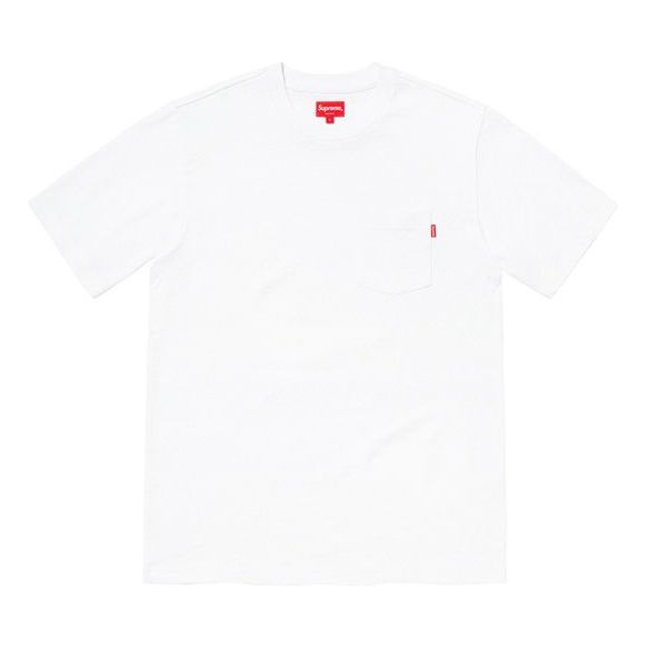 

Футболка ss20 week 1 s/s pocket tee basic short sleeve white Supreme, белый