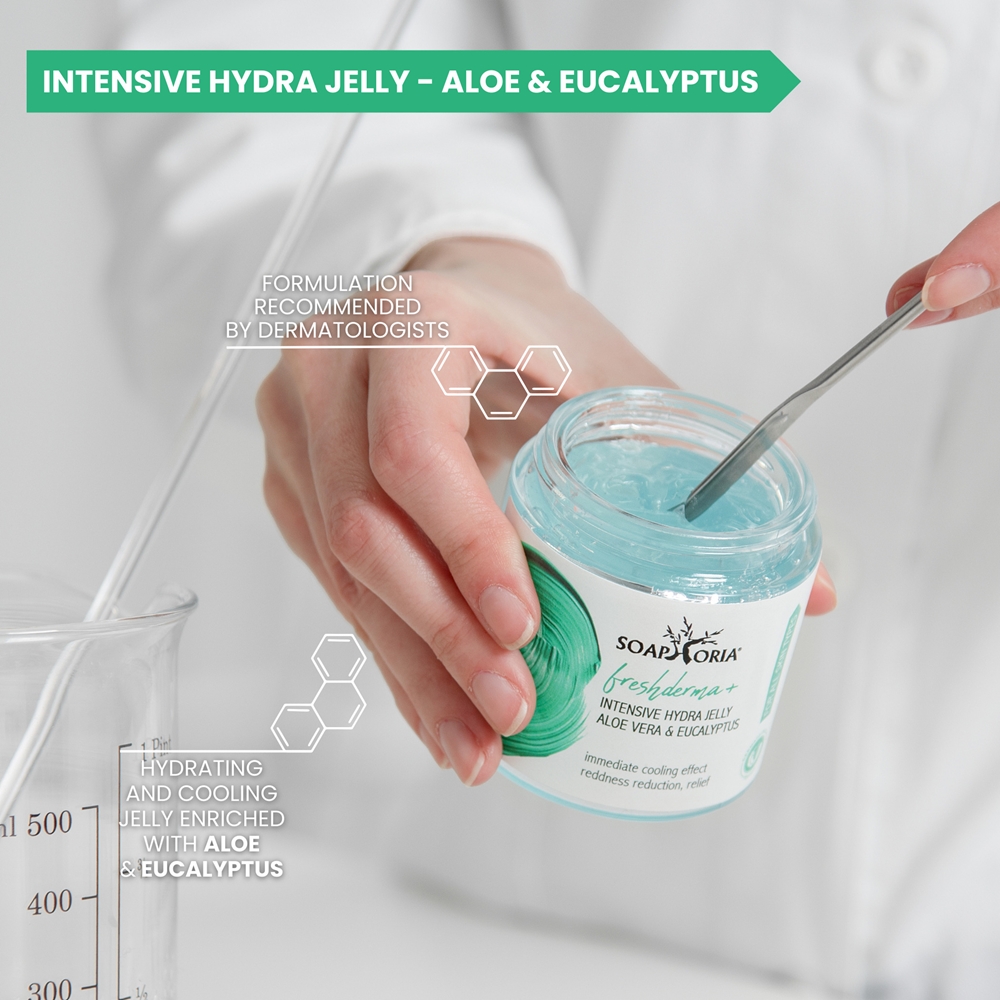 Coolingjelly+ алоэ вера и эвкалипт охлаждающий гель с алоэ вера Soaphoria, 100 мл — фото 2