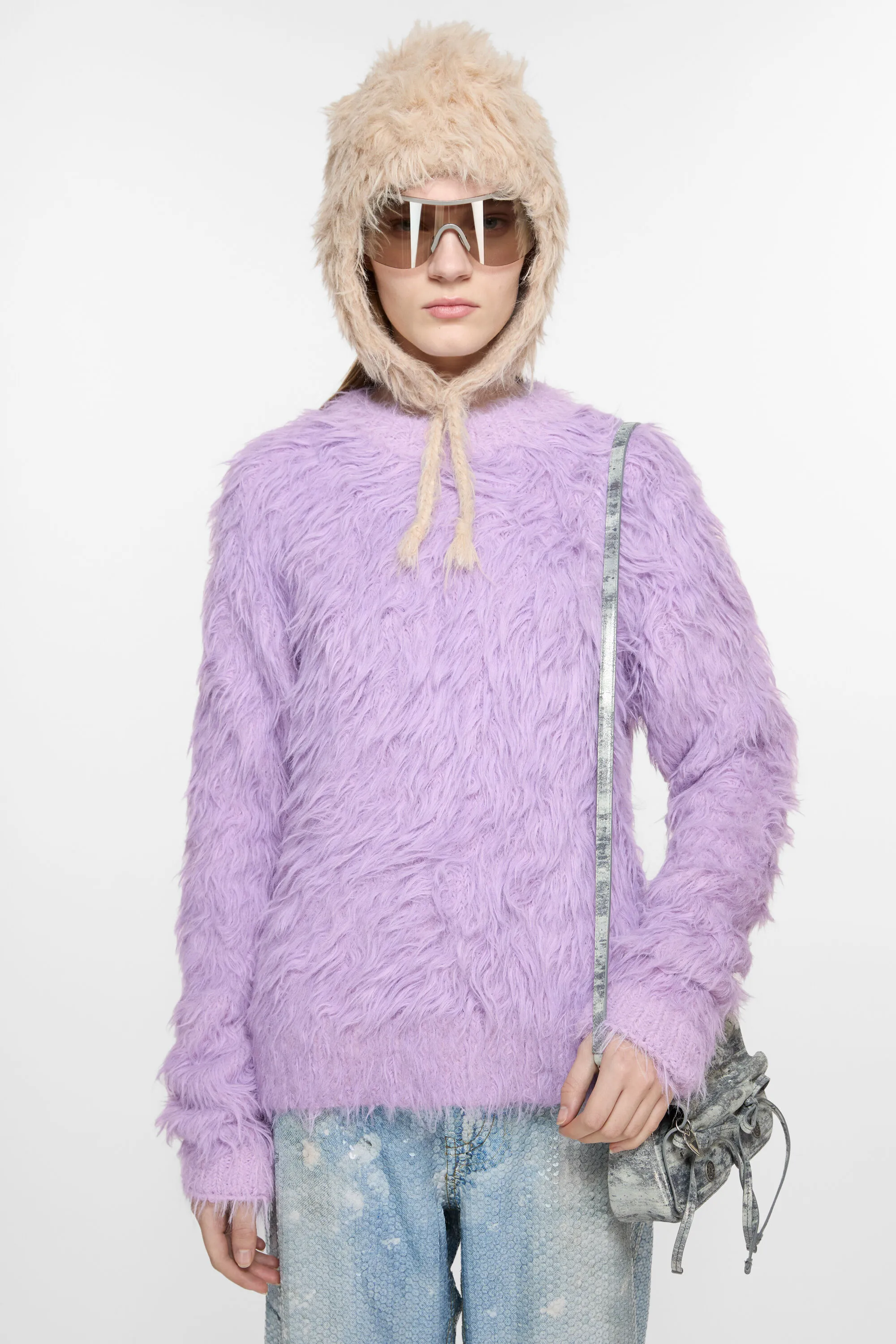 

Джемпер текстурированный Acne Studios, пурпурный