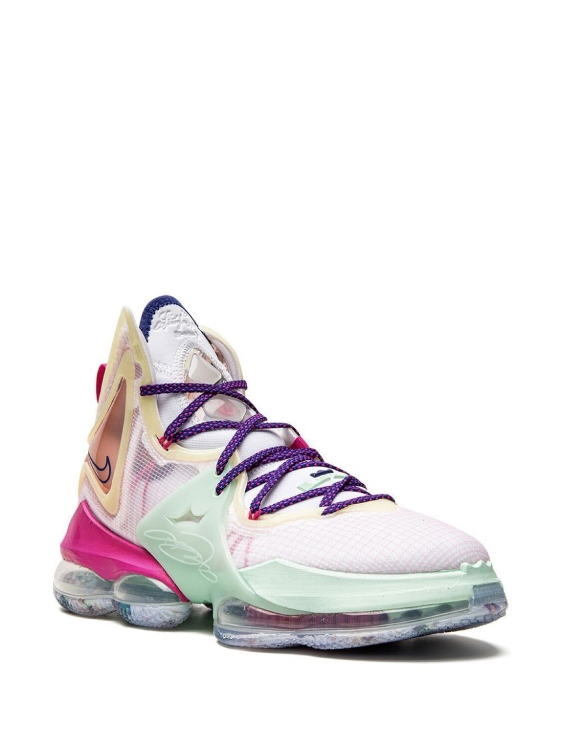 Nike высокие кроссовки LeBron 19, белый — фото 2