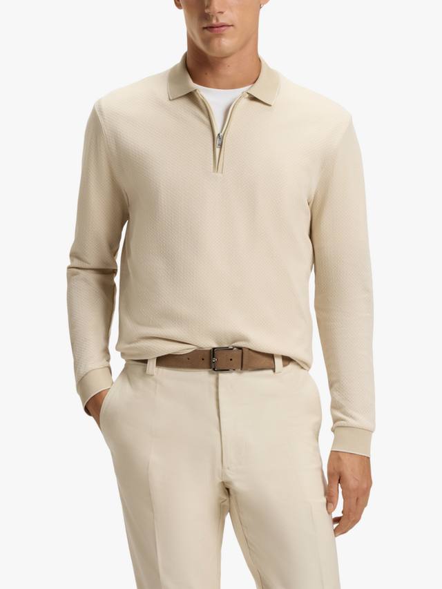 

Байка BOSS с воротником-стойкой HUGO BOSS, Open White