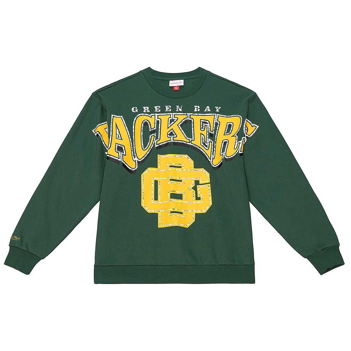 

Свитшот NFL GREEN BAY PACKERS FLEECE CREWNECK Mitchell And Ness, цвет Dunkelgrün