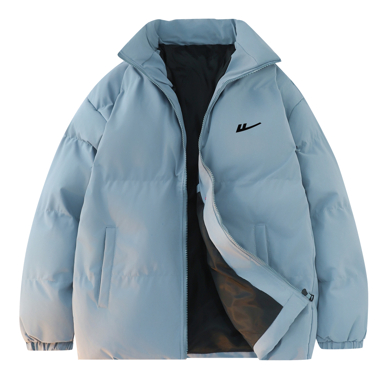 

Пуховик Unisex Stand Collar утепленный стеганый WARRIOR, светло-синий