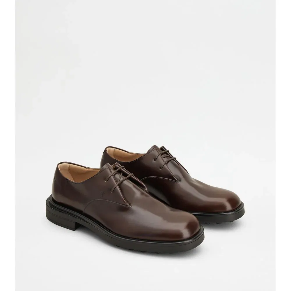 Tod's Lace-ups in Leather, коричневый — фото 2