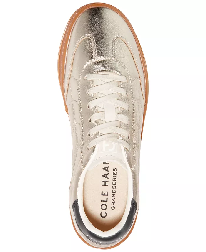 Женские кроссовки GRANDPRØ Breakaway на шнуровке с низким верхом Cole Haan, золотой — фото 4