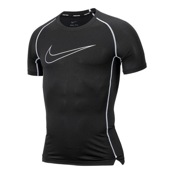 

Спортивная футболка Men's Nike Logo Printing Sports Breathable Short Sleeve Black Gym Clothes, черный