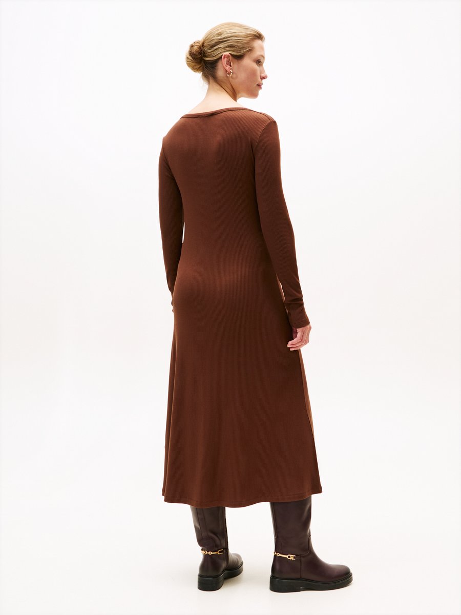Платье Tommy Hilfiger FLARE MIDI DRESS , Legacy Brown/Brown — фото 3