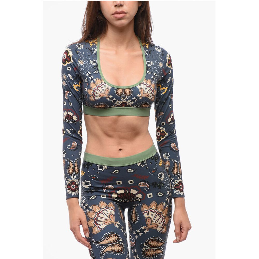 

Укороченный топ с рисунком банданы Dsquared2, мультиколор