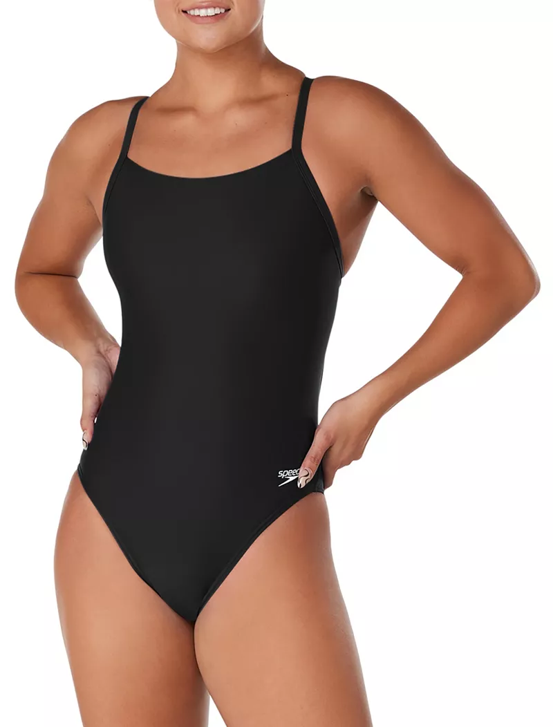 Женские эко-однотонные кроссовки Speedo с функцией Flyback, черный