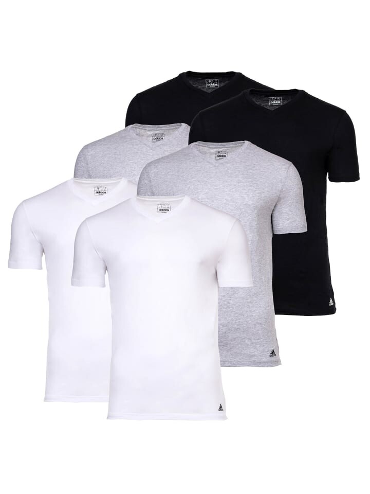 

Футболка adidas 6er Pack, цвет schwarz/weiß/grau