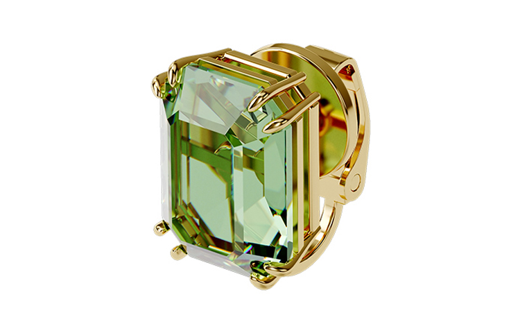 

Swarovski Миленния позолоченные клипсы для женщин зеленые