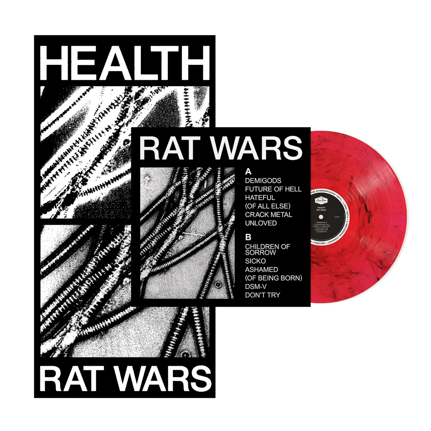 

Виниловая пластинка Rat wars "red smoke" colored lp w/ pullout poster Health
