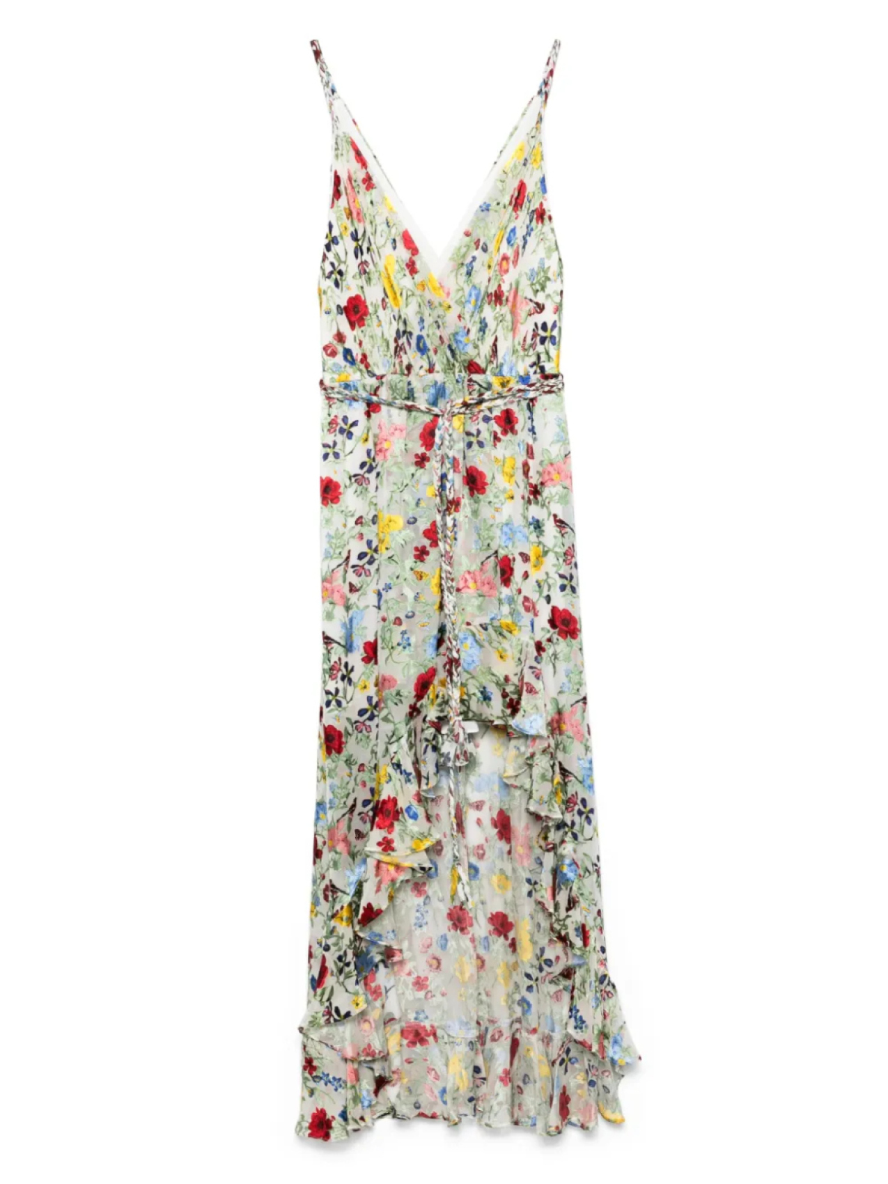 

Alice + olivia платье миди с цветочным принтом, белый