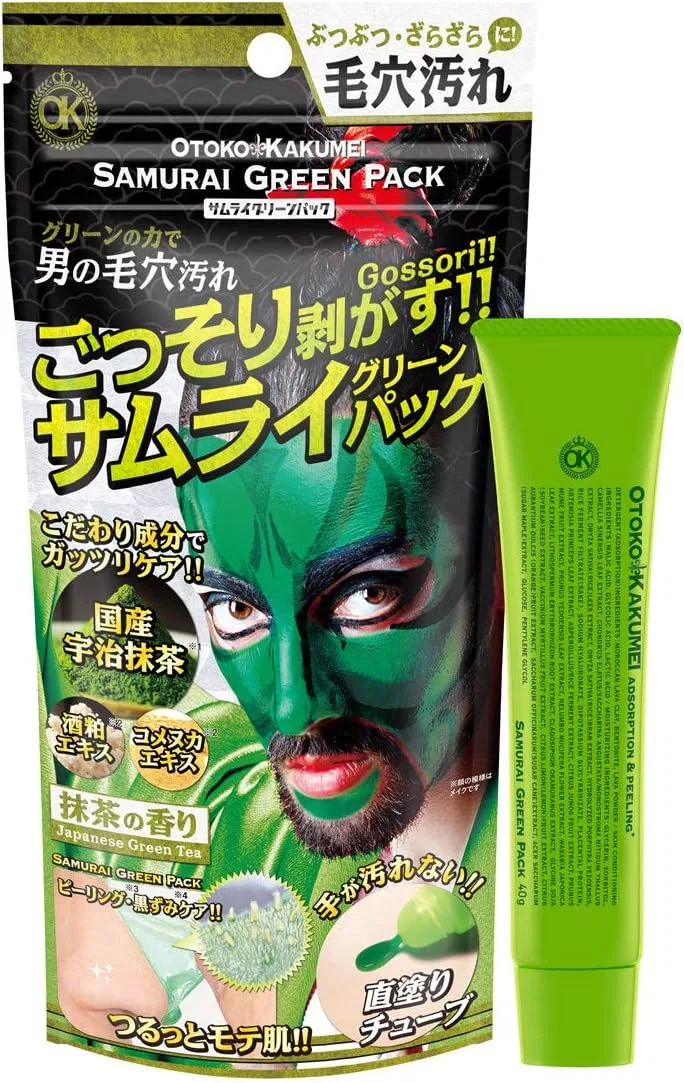 Маска для лица Otokokakumei — Green Pack, , зеленый чай, 40 г