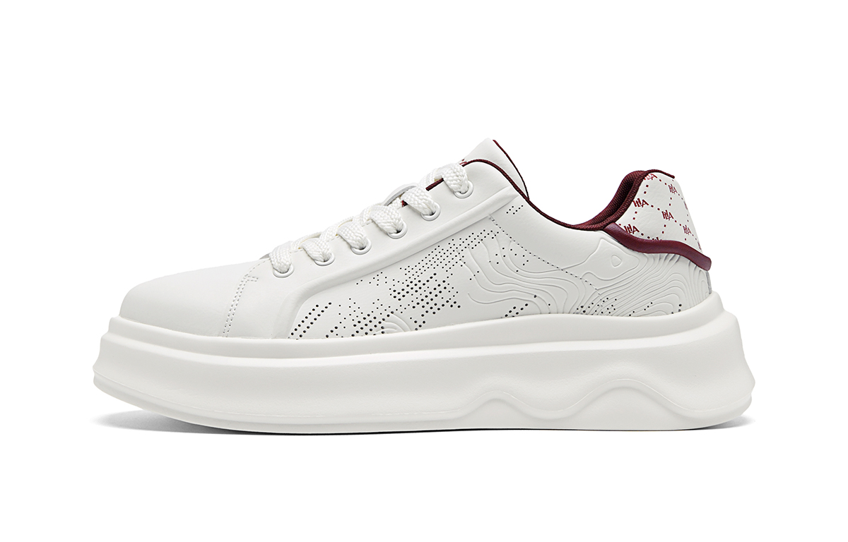 

HLA Низкие скейтбордские кроссовки мужские бело-красные, цвет White Red