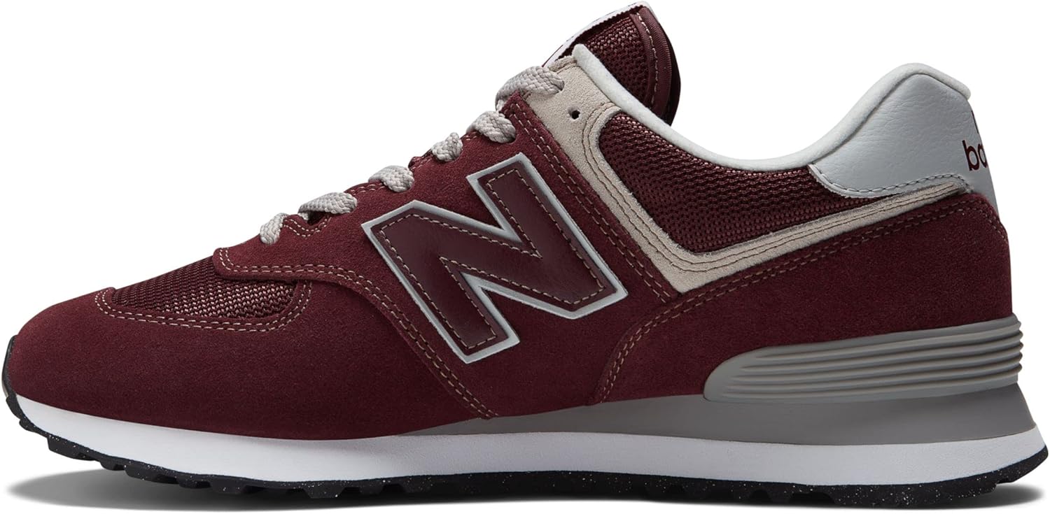 Мужские кроссовки New Balance 574 Core, белый/бордовый — фото 4