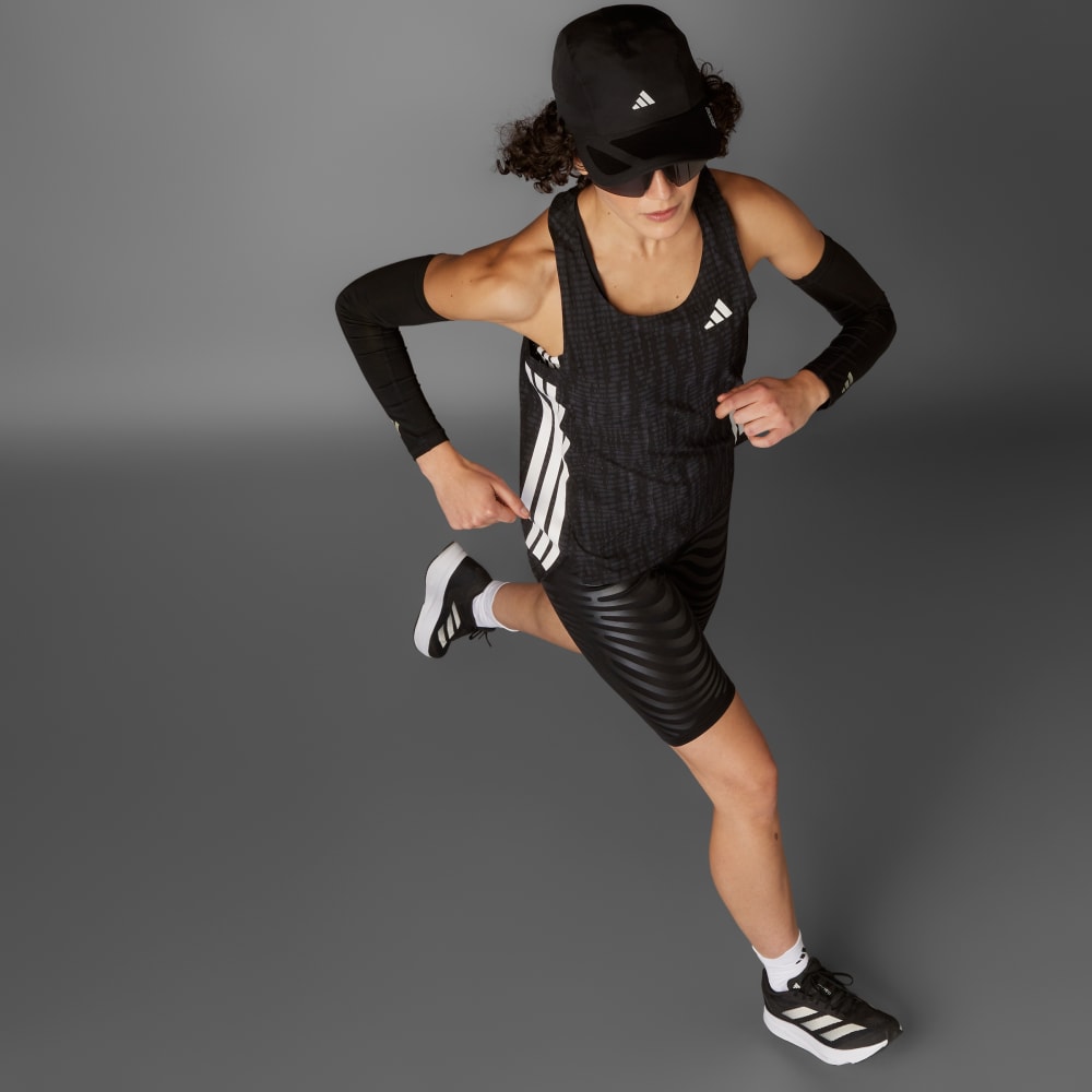 Спортивный топ Adidas Adizero Running Singlet, цвет Carbon/Black — фото 4
