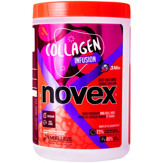 Маска для тусклых и пористых волос, 1000 г Novex, Collagen Infusion — фото 2